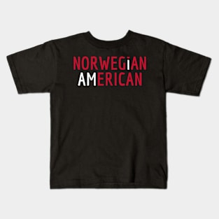 I Am Norwegian American - Norway and America Pride Kids T-Shirt